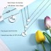 Lanqueen Mother Daughter Necklace Heart Matching Pendant Jewelry Set Mother'S Day Birthday Meaningful Love Gifts For Women Girls Sisters Grandma With Message Card-LCA005-M&D Necklace 3