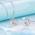 Lanqueen Silver Heart/Moon Necklace for Granddaughter/Daughter from Grandma Mom Dad Christmas Birthday Gifts for Teen Girls Women-T016-Heart