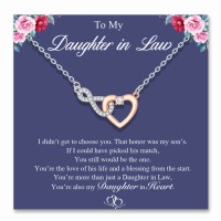 Lanqueen Daughter in Law Gifts Daughter Necklace Birthday Gifts for Daughter in Law-T017-Daughter in Law