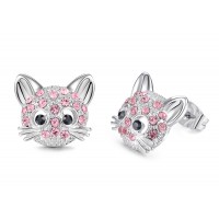 Lanqueen Cat Earrings for Girls Hypoallergenic Kitty Cat Studs Earring for Daughter girls Cat Lovers Birthday Gift