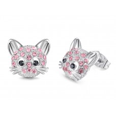 Lanqueen Cat Earrings for Girls Hypoallergenic Kitty Cat Studs Earring for Daughter girls Cat Lovers Birthday Gift