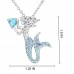 Lanqueen Mermaid Gifts for Girls Little Mermaid Pendant Necklace for Women Teen Girls Fairytale Mermaid Daughter Jewelry Gifts N-110686z