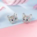 Lanqueen Cat Earrings for Girls Hypoallergenic Kitty Cat Studs Earring for Daughter girls Cat Lovers Birthday Gift