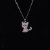 Lanqueen Cat Gifts for Cat Lovers Kitty Cat Pendant Necklace Jewelry for Girls Cat Lover Gifts Daughter Granddaughter Loved Necklace 18+2.3 inch Chain  N-110692R