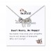 Lanqueen Sloth Necklace Rhinestone Don't Hurry Be Happy Slider Sloths Stainless Steel Pendant Jewelry Birthday for Girls Daughter Sloth Lovers